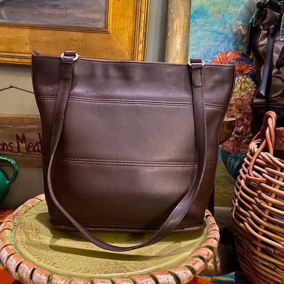 COACH Tribeca Bucket Tote in Brown Leather - Picture 2 of 16